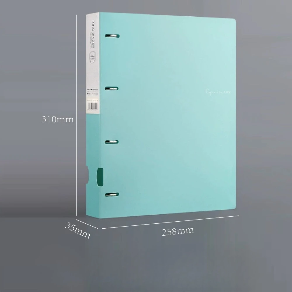 Macaron A4 Водонепроницаемая папка с 4 отверстиями: письменный стол для дисплея, канцелярские принадлежности для офиса, школы, полезные