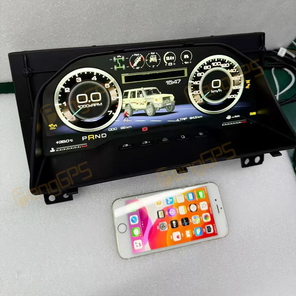 

Цифровая LCD-панель приборов для Toyota Land Cruiser LC70 71 76 78 79 2007-2024: спидометр, одометр, приборная панель