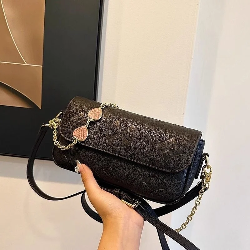 Дизайнерская высококачественная женская сумка - новая модель 2025 года с ремешком-цепочкой, сумка через плечо, маленькая сумка через плечо