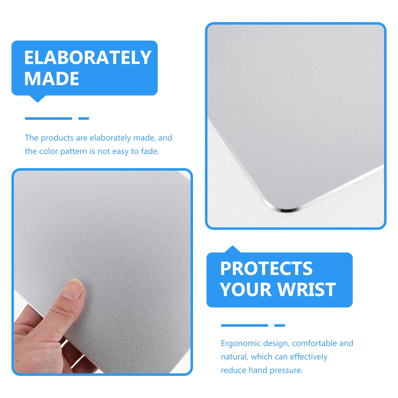 

Aluminum Alloy Mouse Pad Double Side Multifunctional Large for Desk Computer Metal