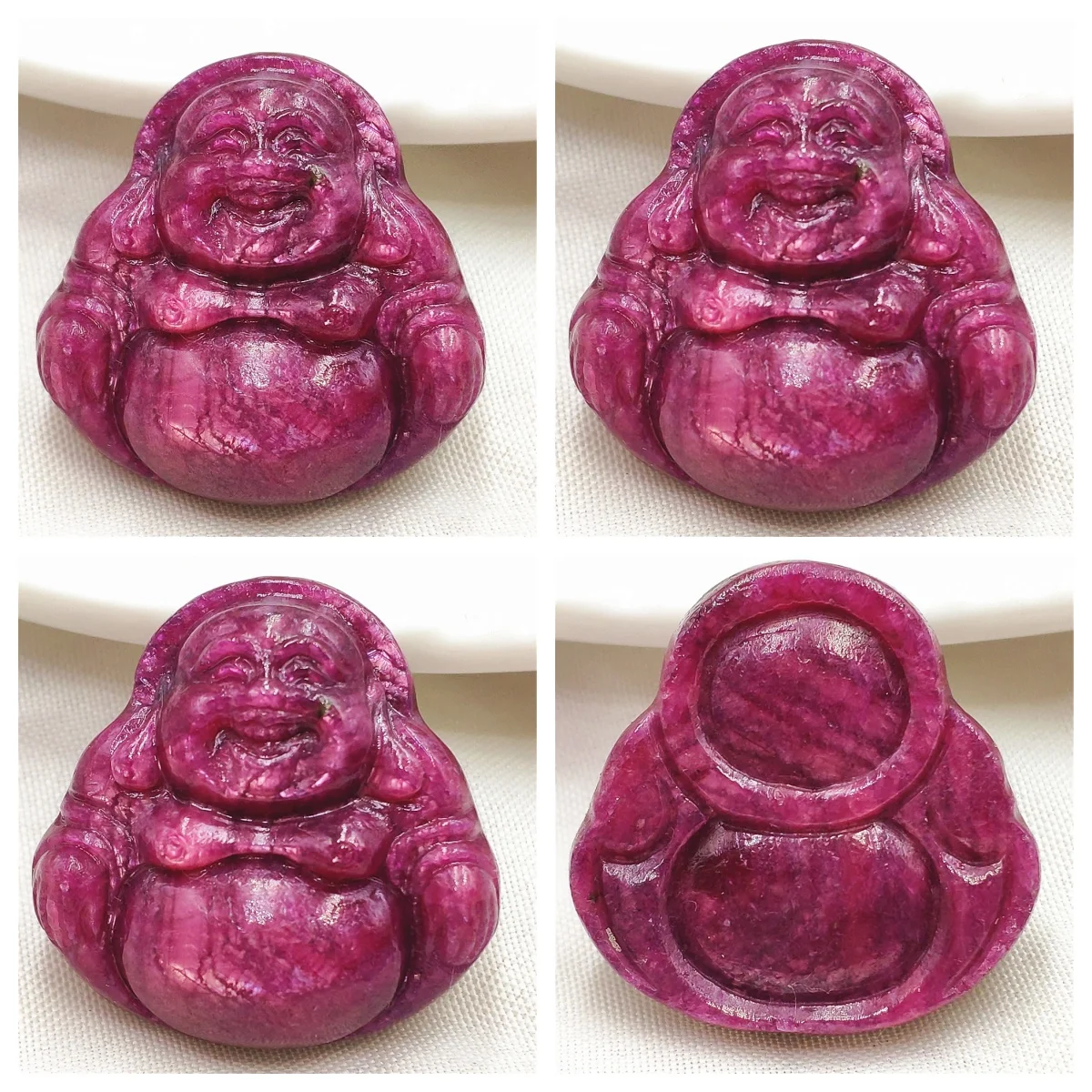 Natural Ruby Pendant Jewelry Buddha Women Men Gemstone The Maitreya Buddha Watermelon Ruby Tumbled Rubi Pendant Necklace AAAAA