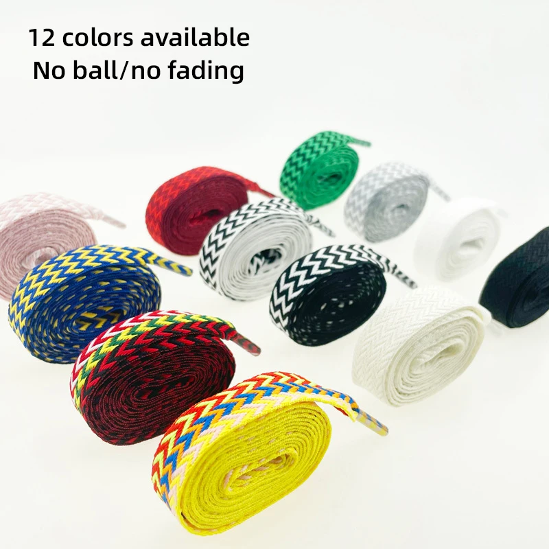 Cordones de lona para zapatillas de deporte, 1 par, 1,5-3, 120/140/160cm, coloridos, creativos, planos, Unisex