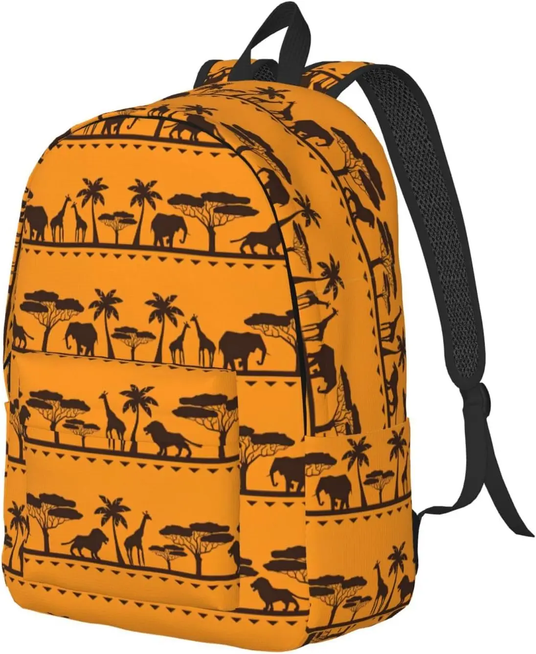 African animals Fashionable canvas backpack, lightweight casual, fit for multi-functional daily travel bags
