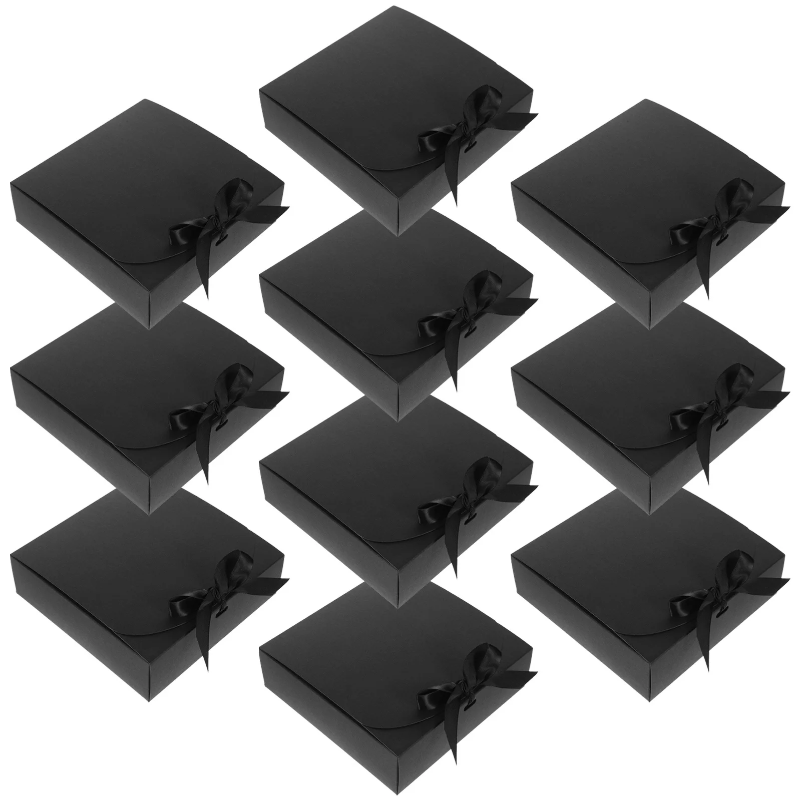 

10pcs Kraft Paper Gift Boxes Thickened Flip Lid Storage Case For Candy Jewelry Wedding Party Favors Packaging Box