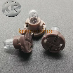 10pcs T4 Bulbs Lamps for Honda Toyota Nissan Mitsubishi Dashboard Instrument Bulb 12V 1.4W Brown Base Car Interior Bulb LED