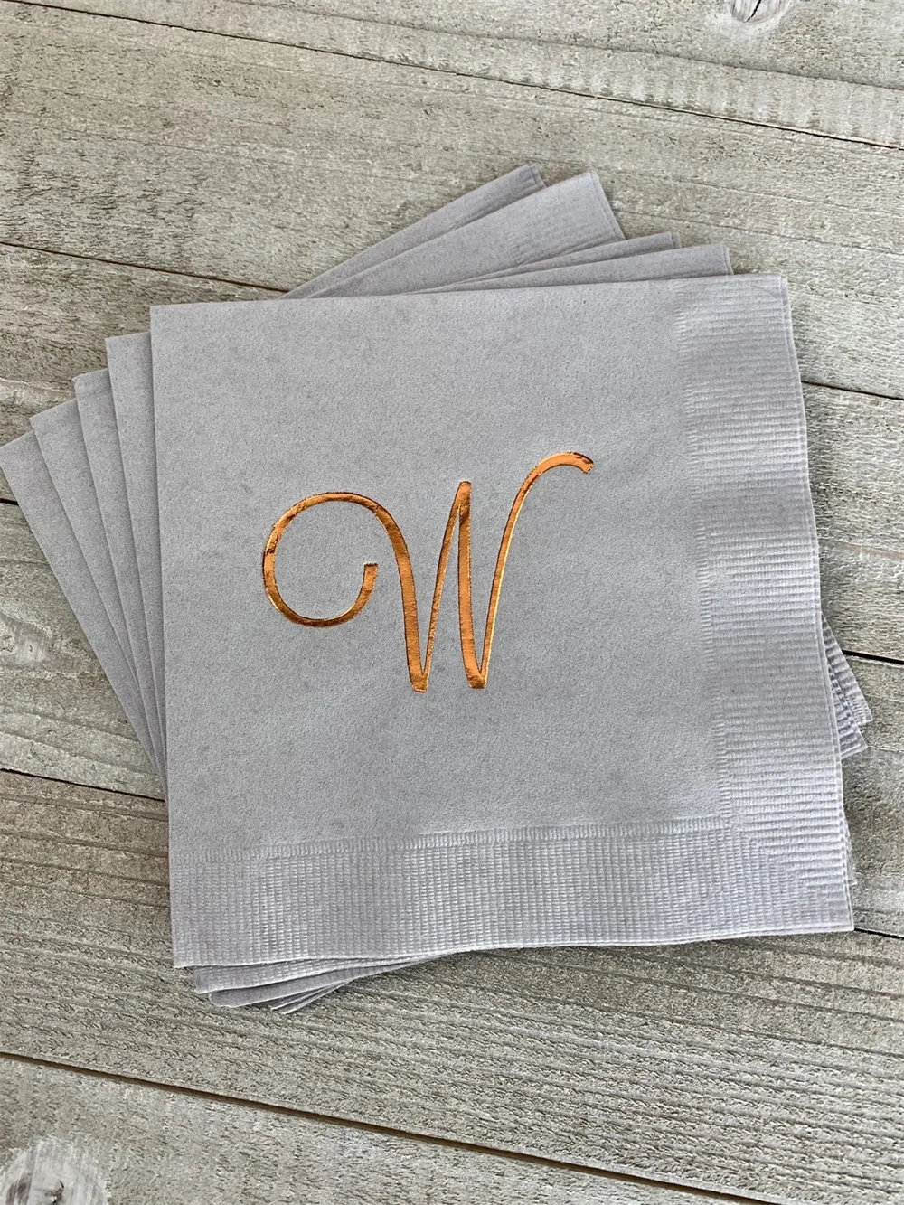 50PCS Personalized Wedding Napkins Personalized Elegant Classic Monogram Wedding Napkins Custom Monogram Initials Custom Napkins