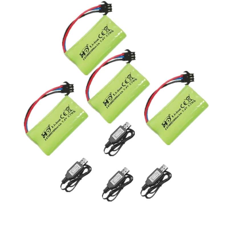 MN-82 MN82 MN-111 MN111 4WD Electric Remote Control RC Car Truck Spare Parts Accessories 7.4V 500Mah Battery/USB