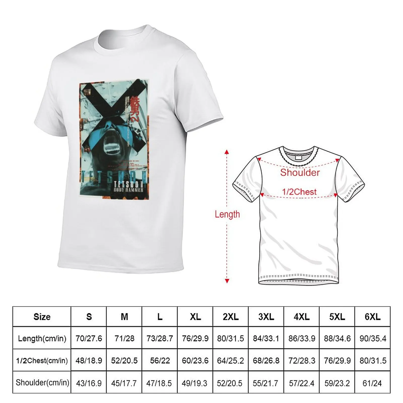 Tetsuo II Body Hammer Japanese film poster Classic . T-Shirt t shirts for man graphic funny t shirt man cotton T-Shirt