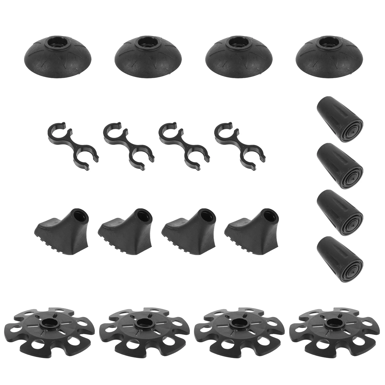 

20pcs Trekking Pole Accessories Set Premium Plastic Tips Mud Snow Ski Basket Lightweight Durable Hiking Walking Stick Protector