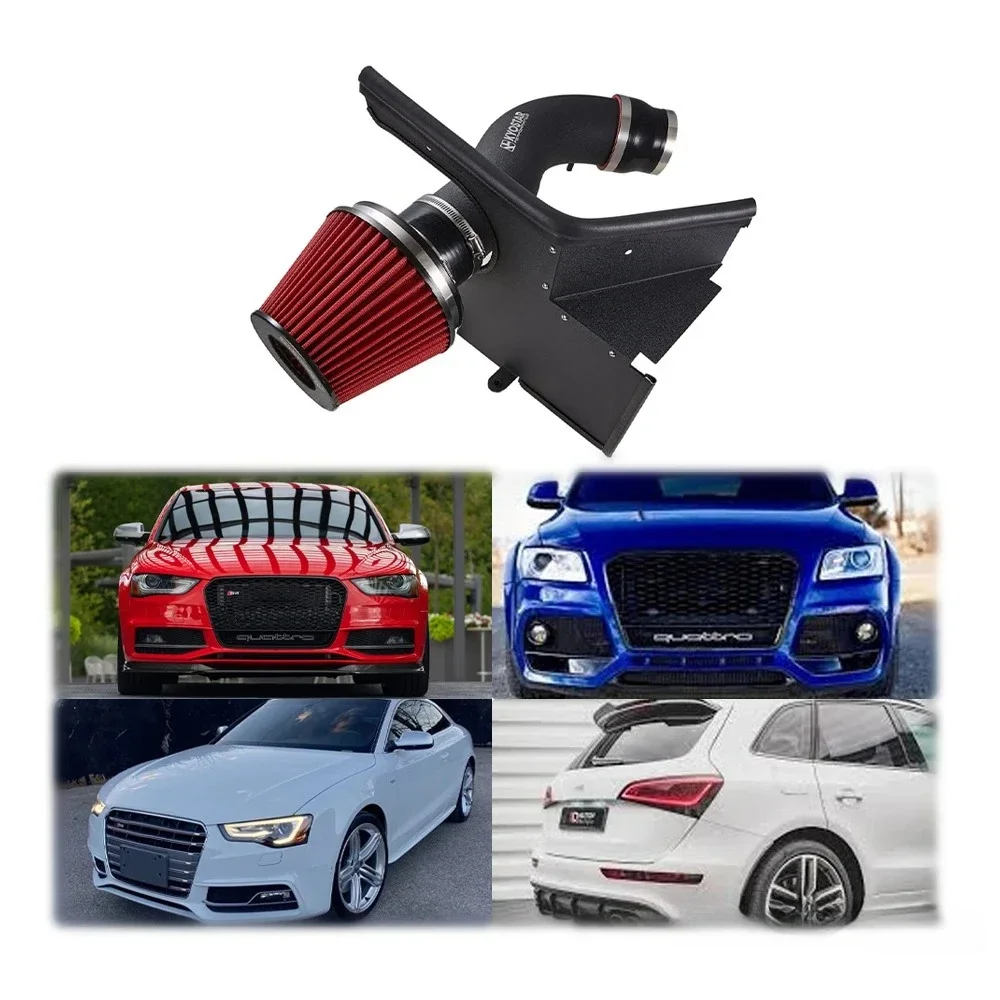 

for Audi B8 B8.5 S4 S5 Q5 SQ5 V6T 2009-2018 Cold Air Intake System (True 3.5" Velocity Stack)