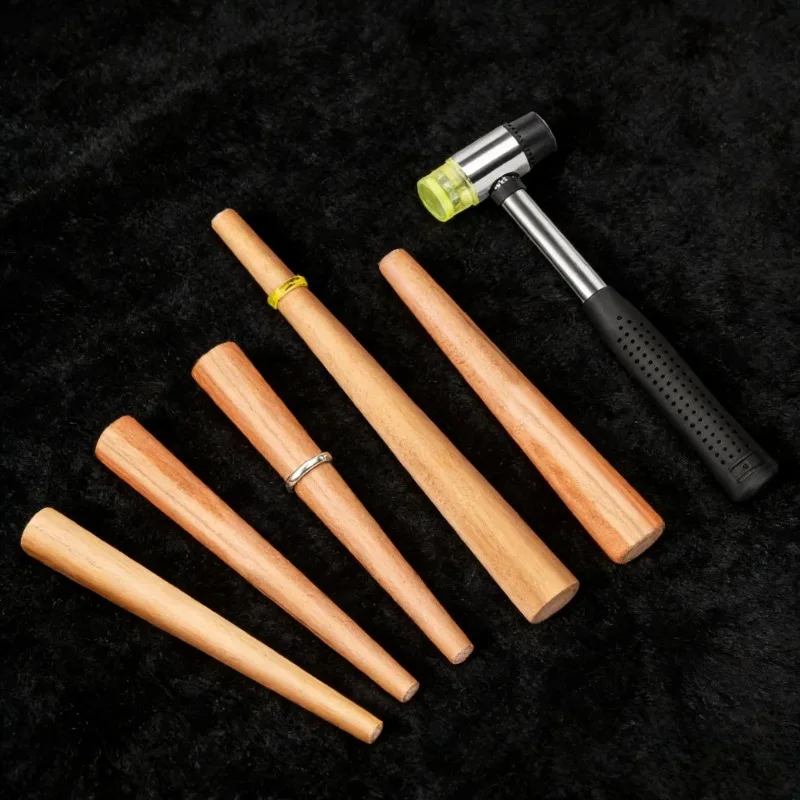 Wooden Ring Mandrel - Professional Jewelry Making Sizing Tool for Ring Resizing Shaping & Repair DIY Jewelry Making Supplies