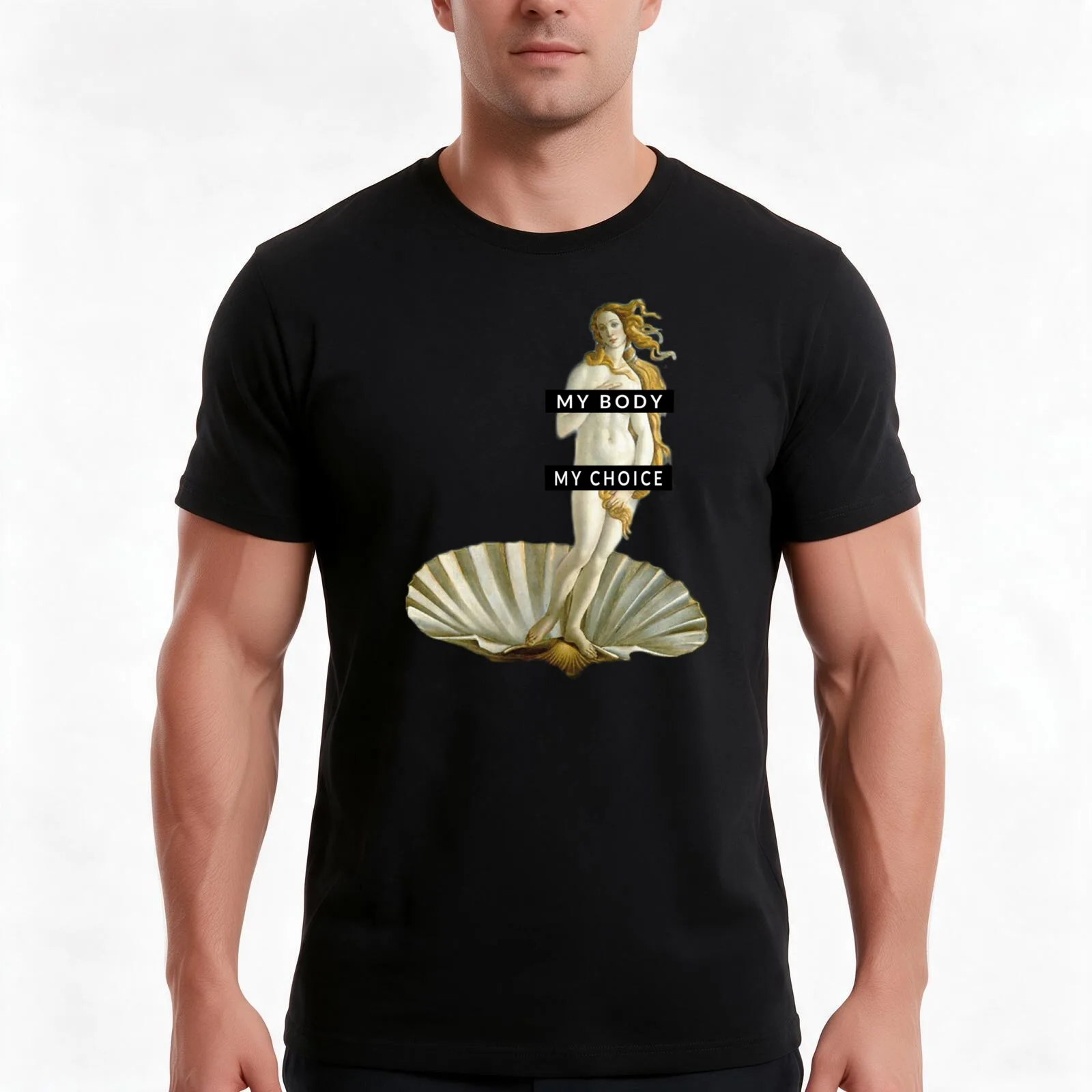 My Body My Choice T-Shirt, Summer Casual Cotton Tee, Oversized Streetwear Tops, Vintage Graphic Print, Loose Fit Short Sleeve