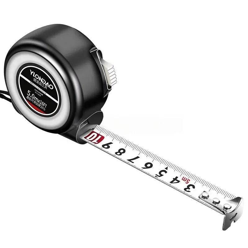 Mini Meter Ruler Measuring 5M Stainless Steel Self Locking High Precision Measuring Rule Tool Steel Tape Measure