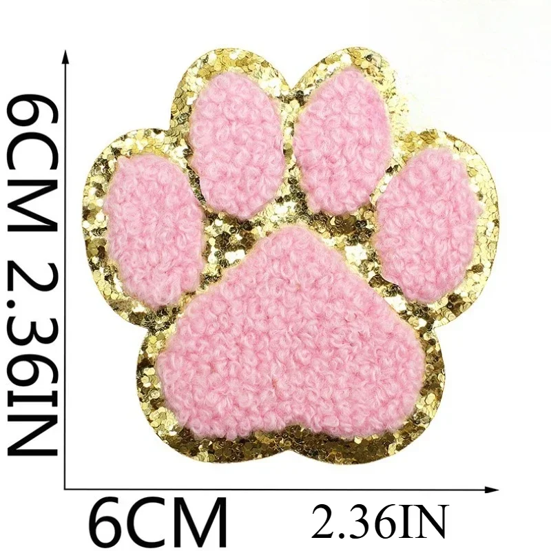 Phnom Penh Pet Paw Embroidery Cloth Sticker Bag Decorative Patch Sticker Towel Embroidery Cat Claw Claw