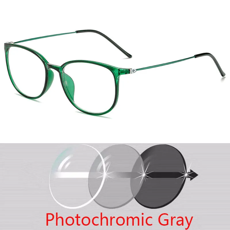 고양이 눈 광변색 독서 안경 남성 금속 원시 안경 여성 노안 안경 1.0 1.5 2.0 2.5 3.0 ~ 6.0