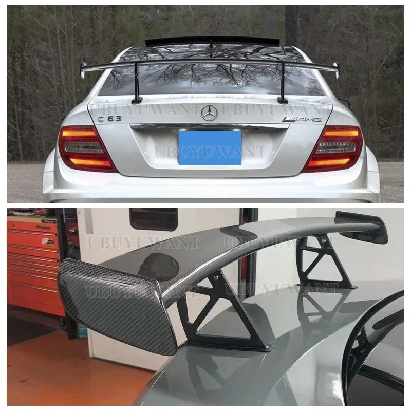 C CLass W204 C63 coupe carbon fiber black series trunk spoiler rear wing fit for C63 spoilers C63 2/4 DOOR 2007-2014