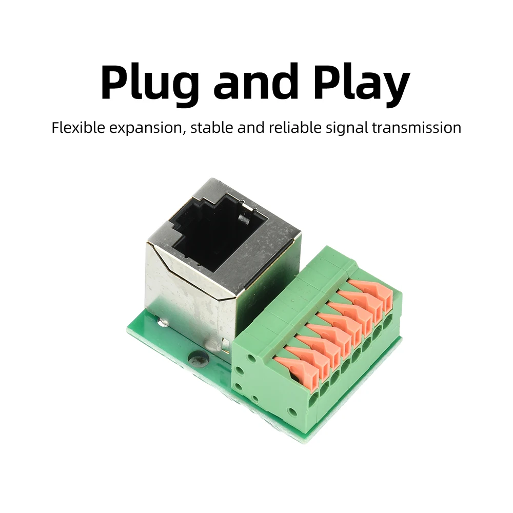 RJ45 Ethernet Port Adapter Board 8P Vertical Horizontal Network Interface Converter PCB Test Internet Wiring Solderless Terminal