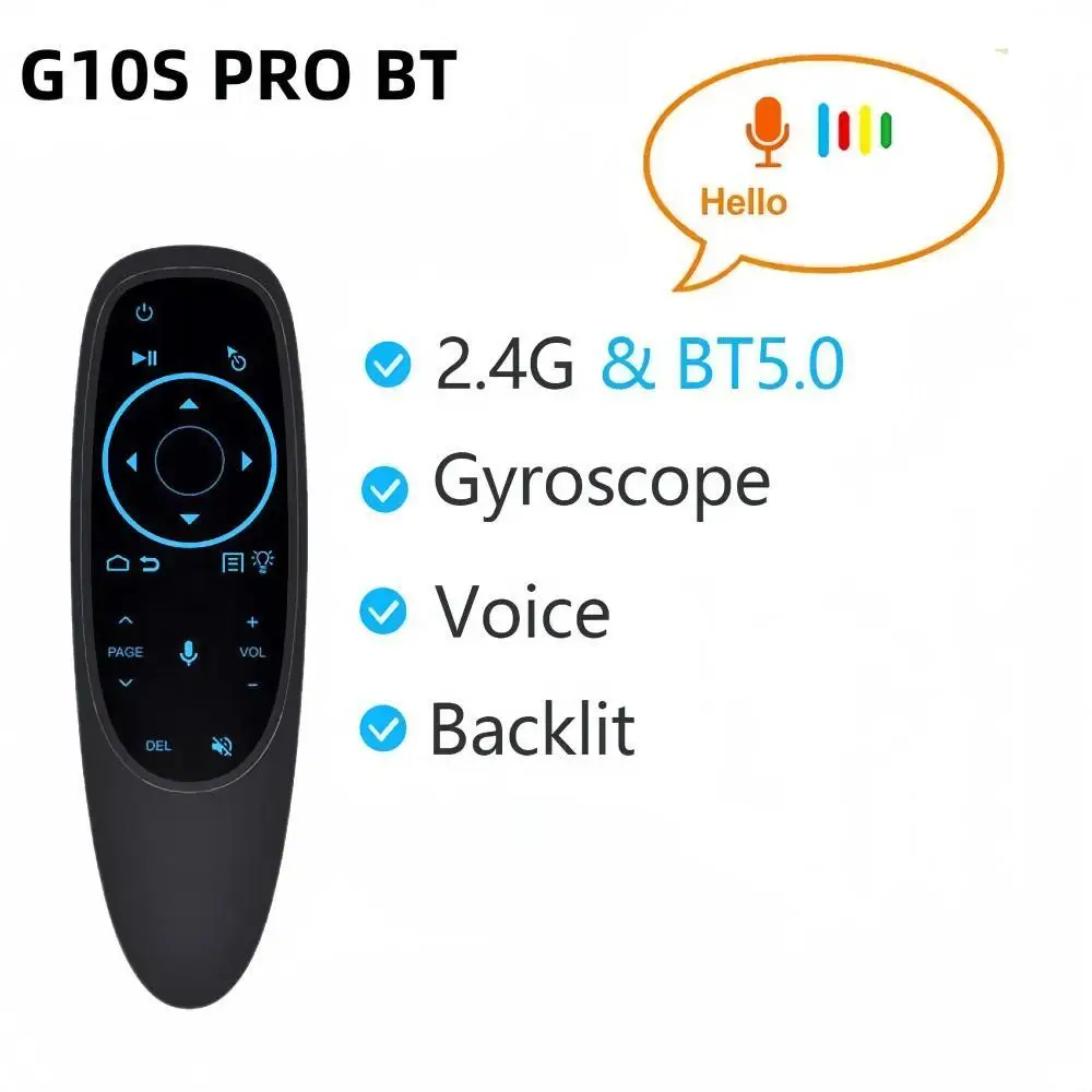 G10S Pro BT Air Mouse 2.4G Wireless Gyroscope Smart Remote Control With Voice IR Learning for Android TV Box H96 MAX X88 PRO X9