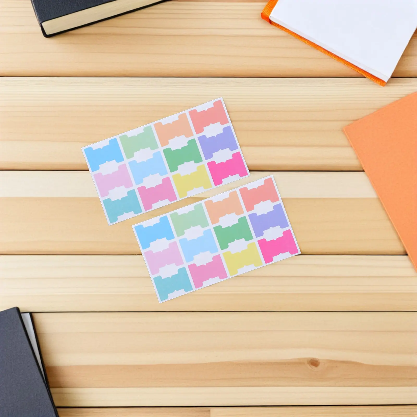 8Sheets Index Tabs Writable Thickened Paper Self-Adhesive Bookmark Tabs for Notebook Page Markers Office Document