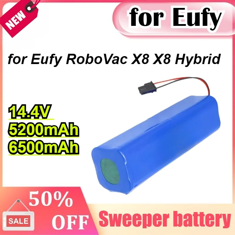 

14.4V 5200mAh Vacuum Cleaner Battery for Eufy RoboVac X8 for RoboVac X 8 Hybrid X8 White X 8 Hy Replacement Rechargeable Battery