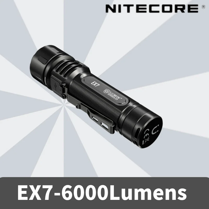 NITECORE EX7 6000ルーメン USB-C充電式 ポータブル＆効果的な防衛用懐中電灯