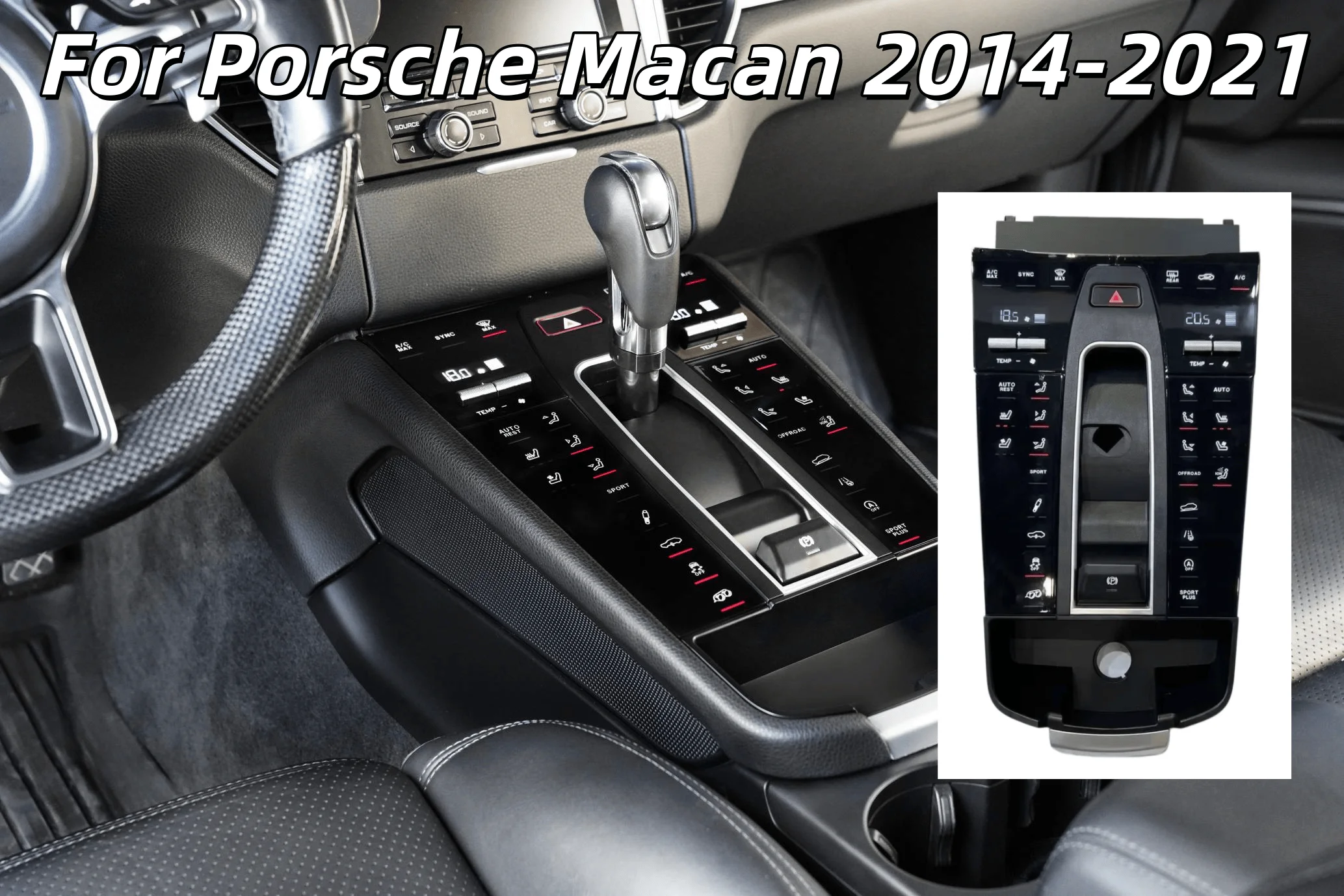 Center Console Gear Shift Panel Interior Decorative Accessories For Porsche Macan 2014-2021Touch Control Multimedia Player