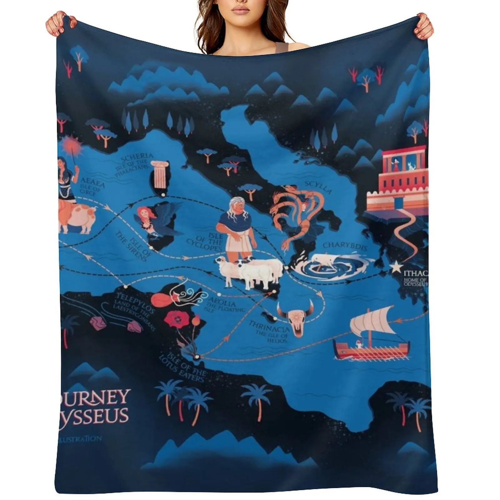 

Odyssey Map - Constellation safe for work Throw Blanket Nap Flannels heavy to sleep Sofa Throw Blankets