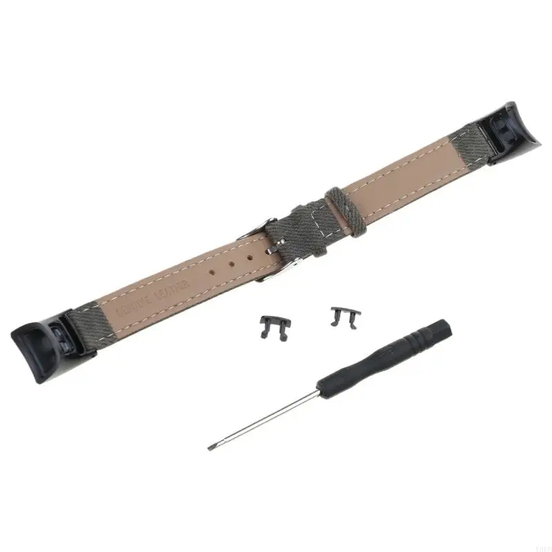 Correa cuero Y88B adecuada para Band 5/4, pulsera resistente agua, reloj inteligente duradero, pulseras