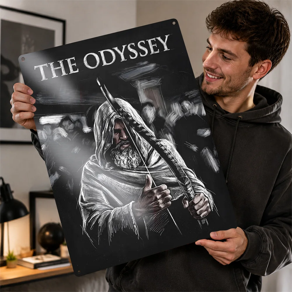 Odyssey Odysseus Archer Aluminum Poster Customized Metal Tin Sign Dark Realm Style Wall Art Enhances Bedroom And Player Lounge
