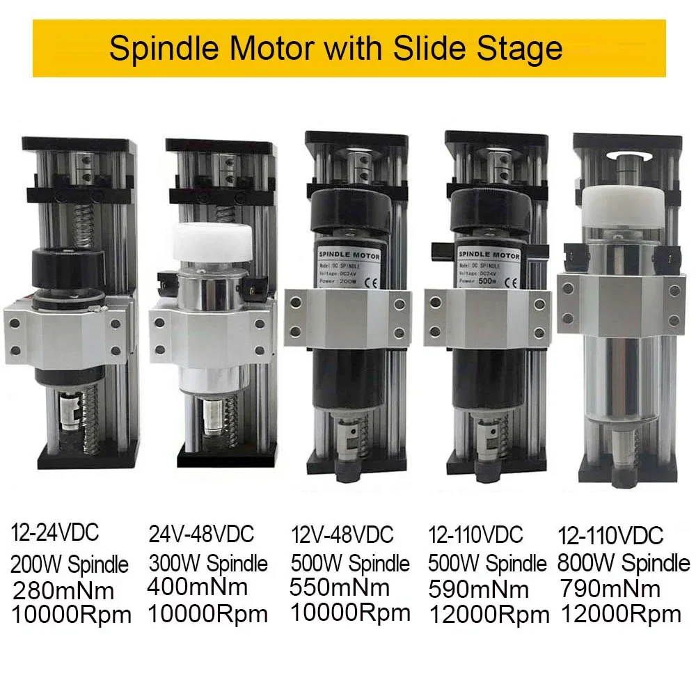 CNC Spindle Motor Z Axis kit DC 24V 48V 110V 200W 300W 500W 800W  ER11 ER16 Collets For Engraving Machine CNC Router 3018 3020