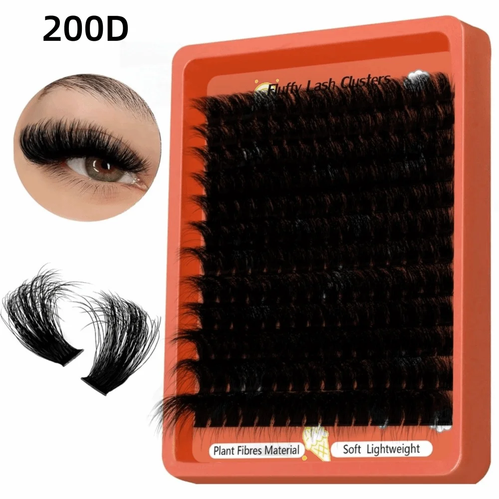 Thick False Eyelashes Single-cluster European-style Eyelashe Curled Bionic Eyelashes Segmented Eye Makeup Tools Multi-layered