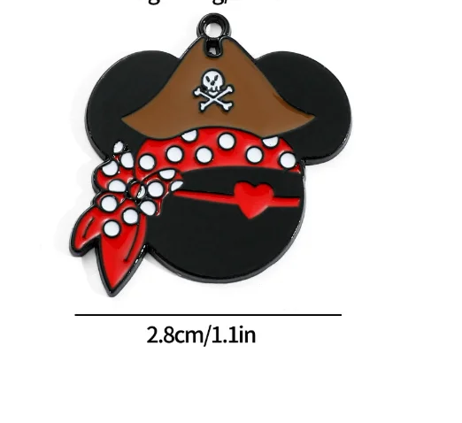 Disney 10 pcs Cartoon mickey head  Charms keychain For Jewelry Making Earring Pendant Bracelet Necklace Accessorys