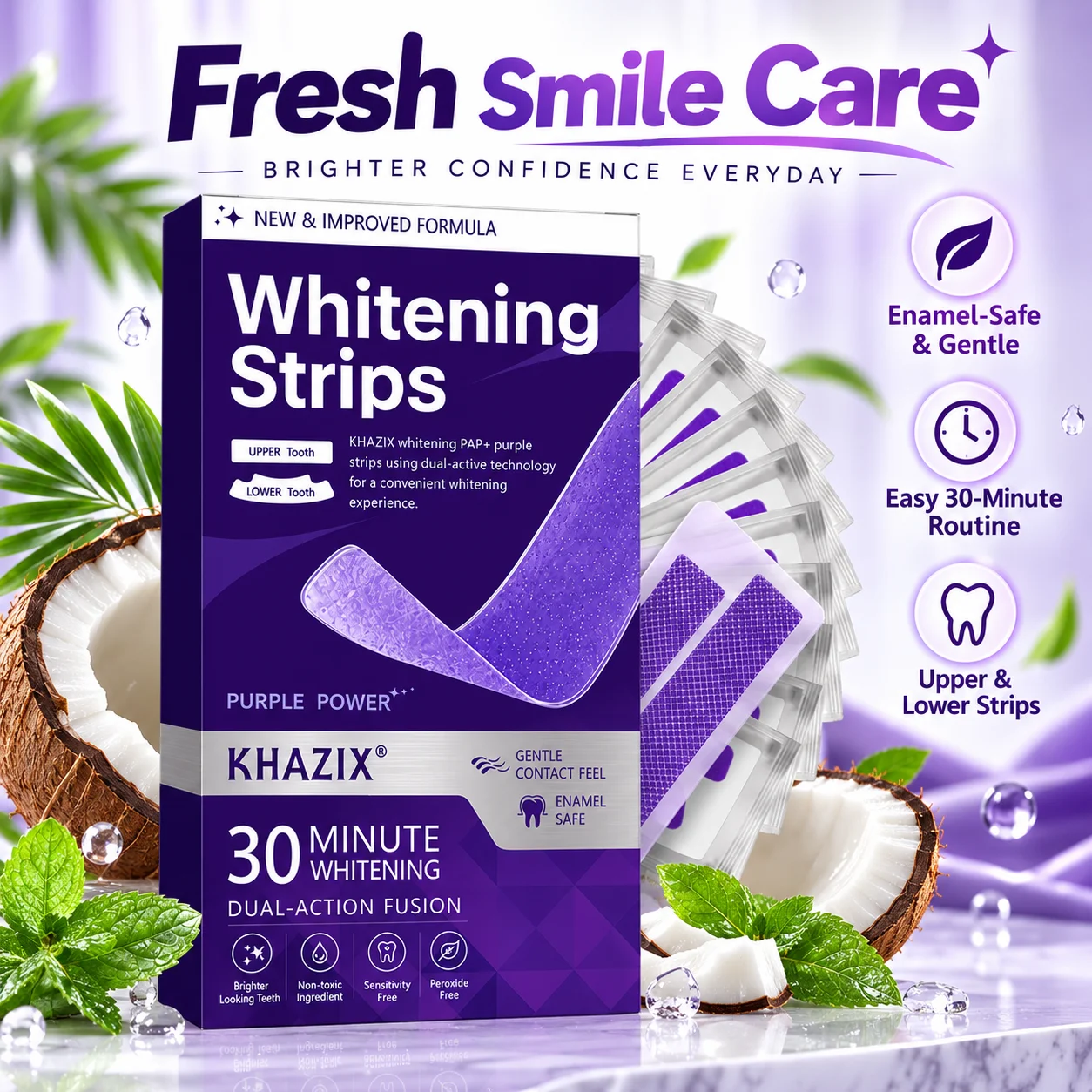 Dental Care Strips Oral Hygiene Teeth Patch Fresh Breath Mouth Cleaning Strips for Daily Use