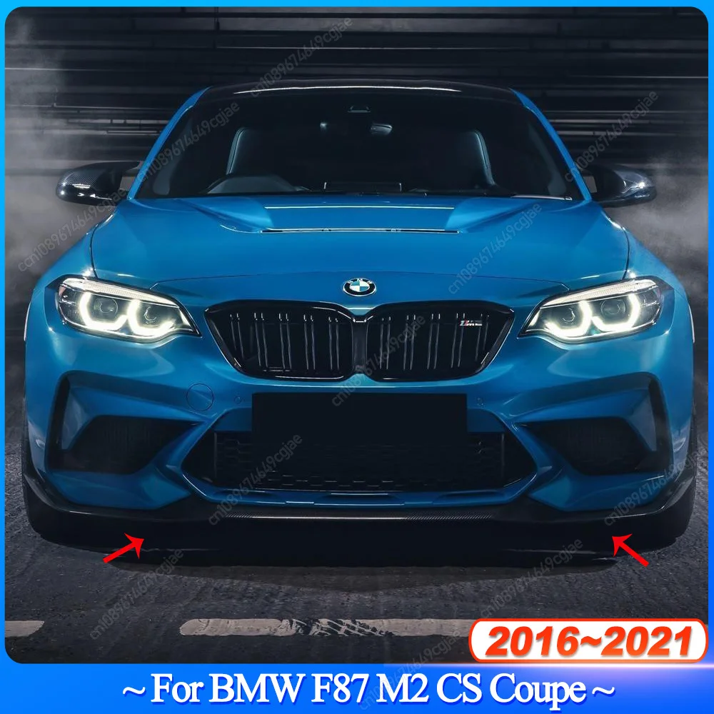 

For BMW F87 M2 CS Coupe 2016-2021 Car Front Bumper Lip Body Kit Spoiler Splitter Bumper Diffuser Canard Gloss Black Tuning