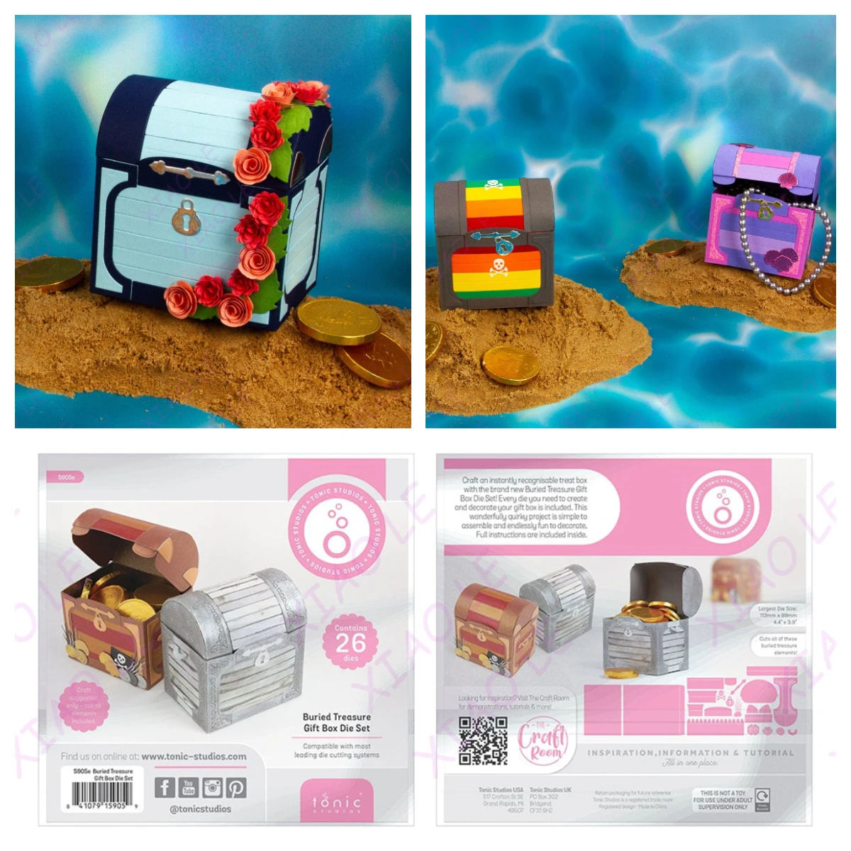 

2025 New Buried Treasure Gift Box DieCutting Dies Craft Embossing Make Paper Greeting Card Making Template DIY Handmade