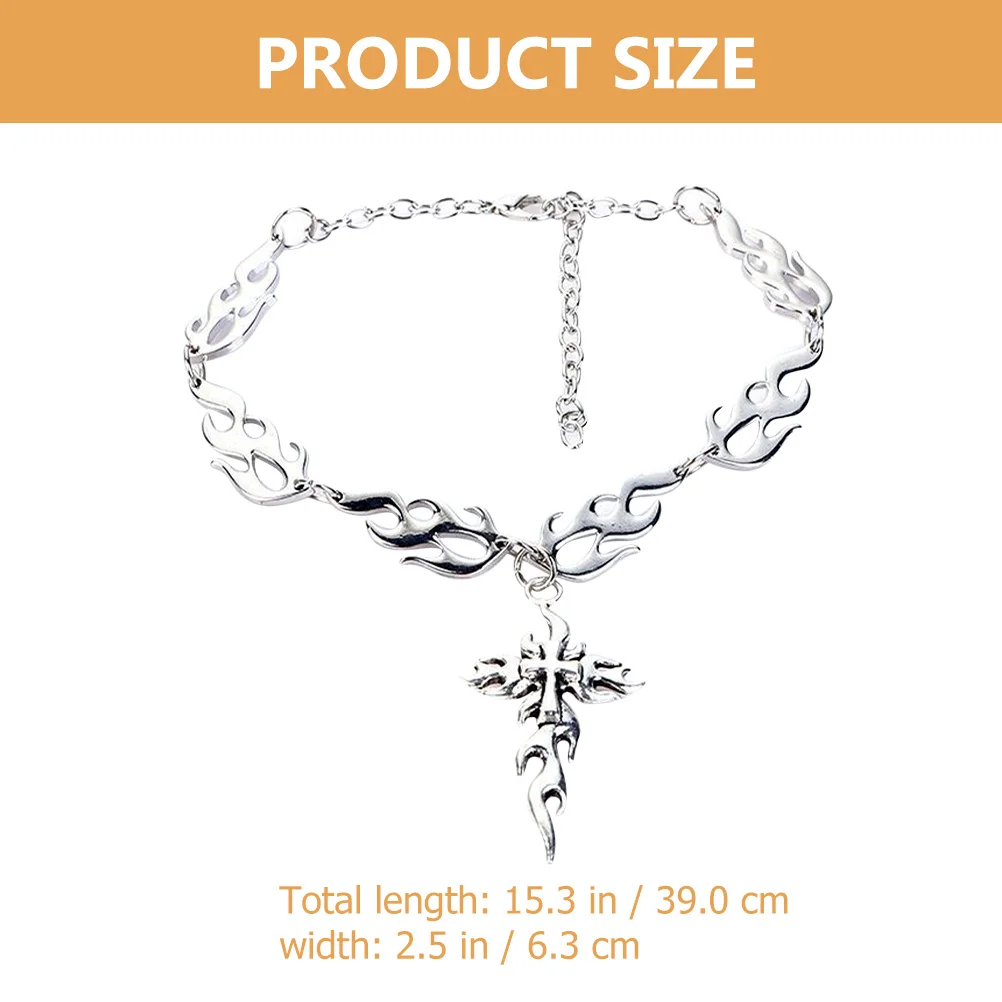 

Cross Pendant Necklace Alloy Metal Sparkling Clavicle Chain for Women Christmas Thanksgiving Valentine Birthday Gift Jewelry
