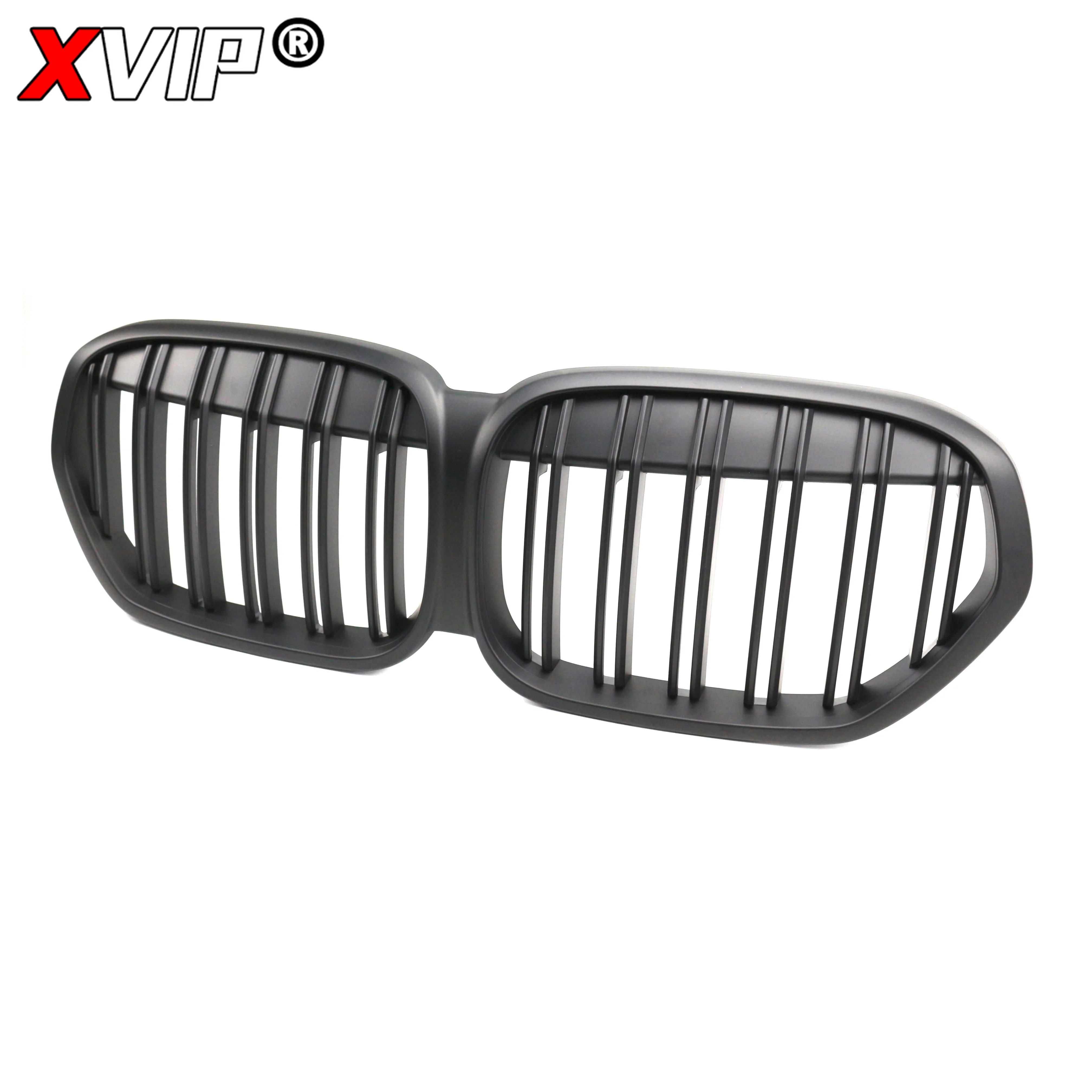 XVIP Glossy Black Single Line Style Front Kidney Racing Grilles For BMW X1 F48 LCI 2020-2022 Carbon Double Slat Racing Grilles