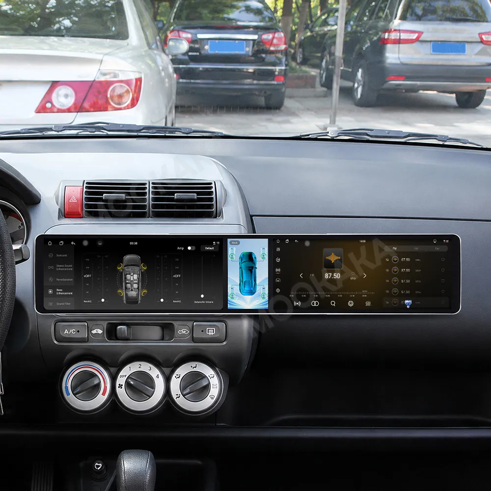 Double 12.3 Inch Screen Car Radio For Honda Fit 2007-2014 Android GPS Navigation Multimedia Video Stereo Receiver Head Unit