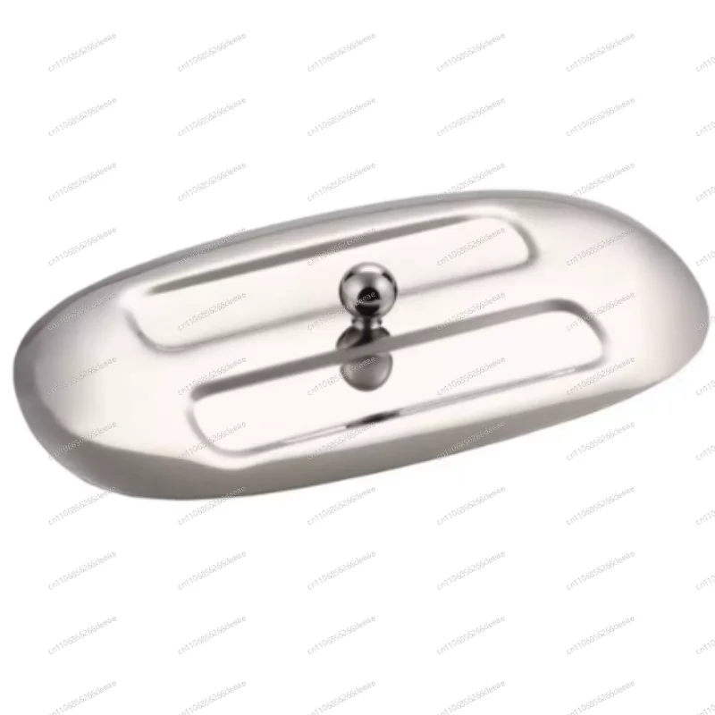 Stainless Steel Oval Soap Dish, Bathroom Shower Caddy with Drainage Slots