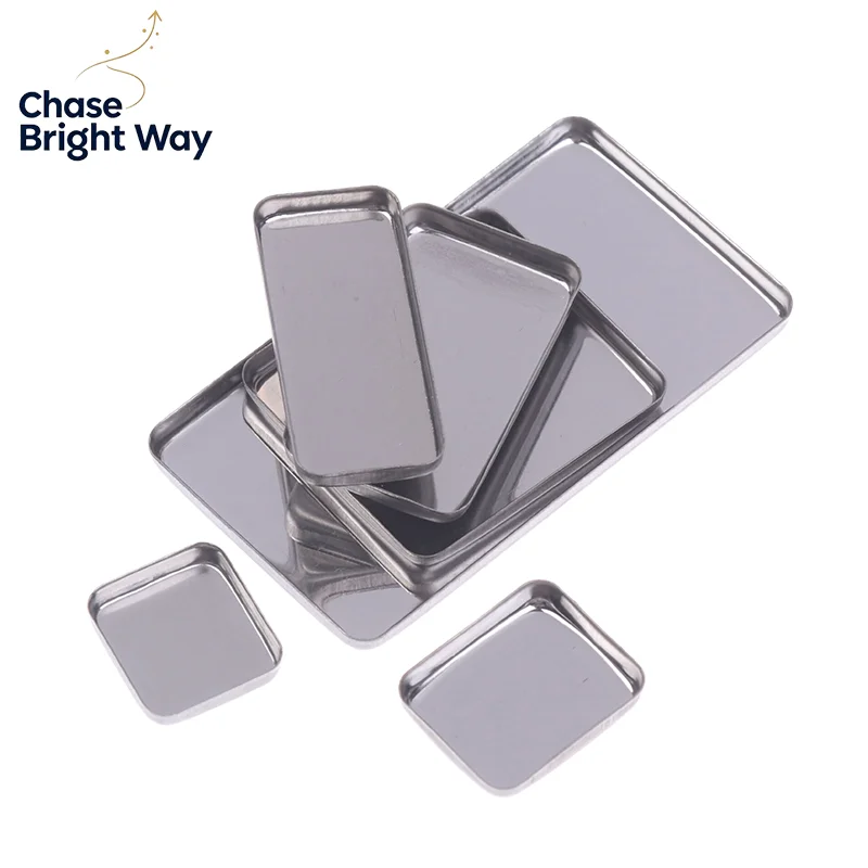 5/10Pcs Empty Square Eyeshadow Tin Pans Metal Makeup Palette Cases for Powder Storage