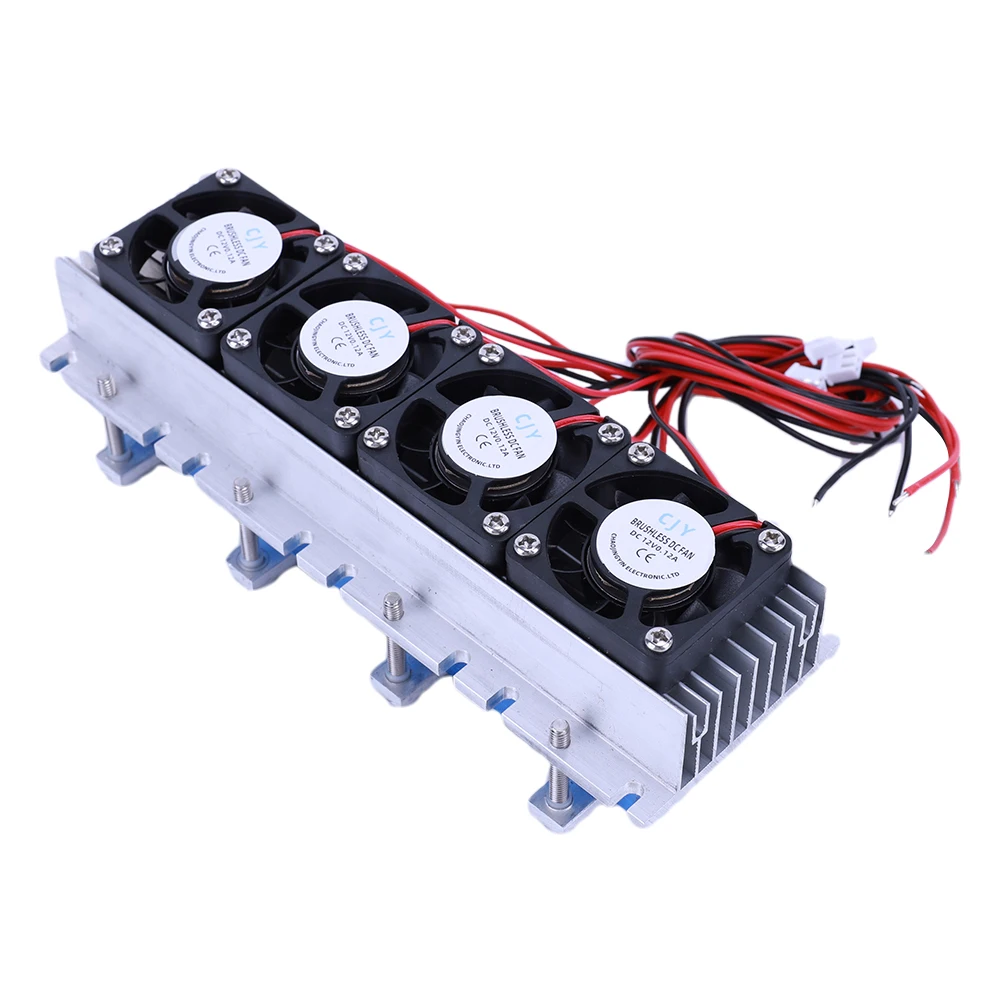 288W DIY Semiconductor Air Conditioner Cooling System DC 12V Semiconductor Cooling System DIY Kit for Air Conditioning Fan