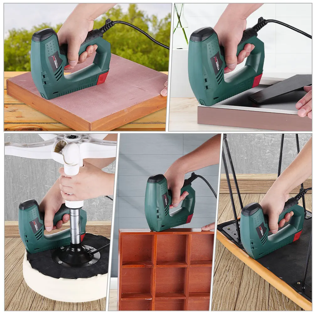 45W Corded Electric Taker With Free Nails and Staples, Used for Fastening Wood, Wire Netting, Felt, Cardboard and Fabric to Wood view 6