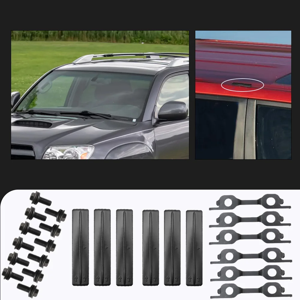 

6Pcs Car Roof Rack Removal Kit Rack Cap for Toyota 4Runner RAV4 Highlander FJ Lexus LX570 GX470 7559635020A0 7559635020D0