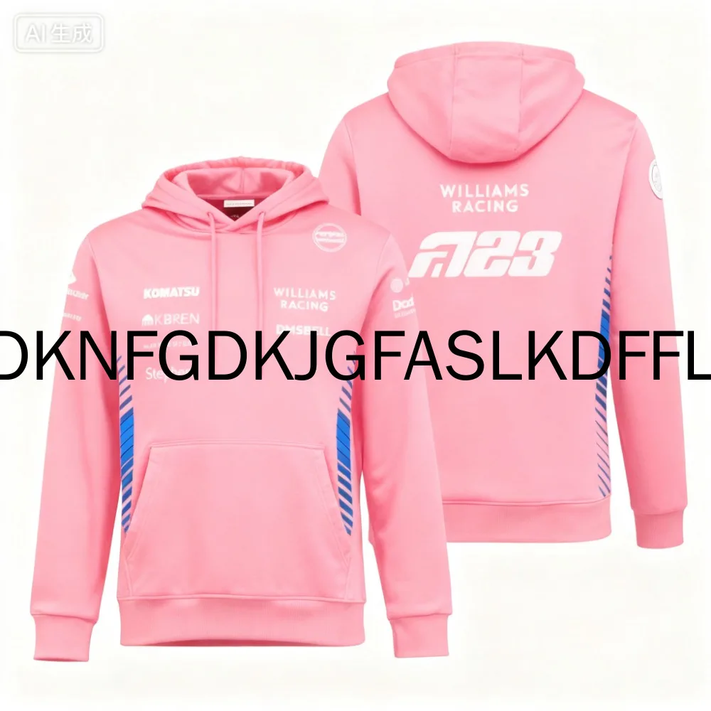 2025 الخريف/الشتاء F1 ويليامز فريق طويلة الأكمام هوديي كارلوس ساينز Firmia ألبون الذكور والإناث المشجعين ثلاثية الأبعاد مطبوعة هوديي