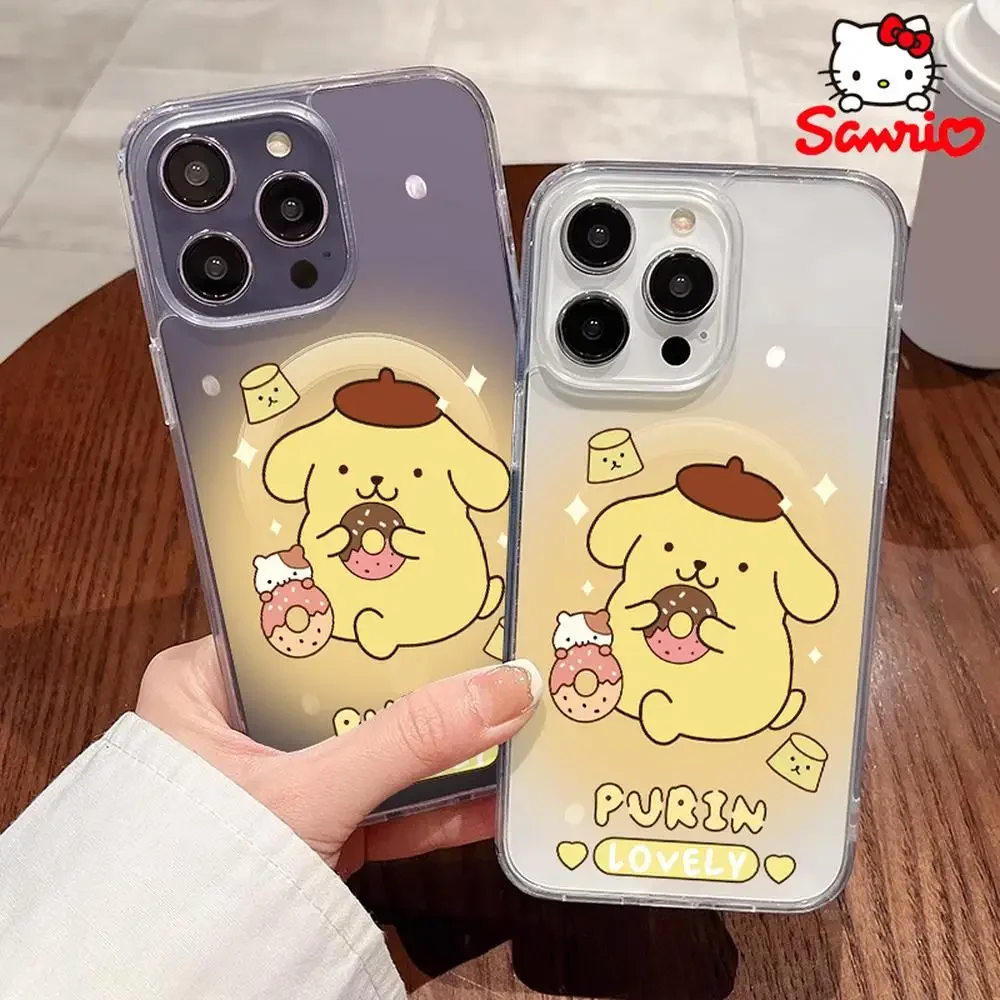 

Sanrio Hellokitty Phone Case Fall Prevention Iphone 16/15/14/13/12/11 Girls Phone Cases Hello Kitty Cartoon Accessory