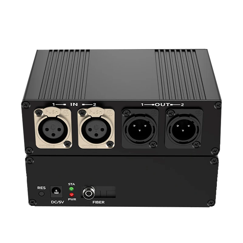 Bi-directional 2 XLR Audio Extender over FC Fiber Cable 20Km Broadcast Balanced 3pin XLR Audio to Fiber Optic Extender Converter