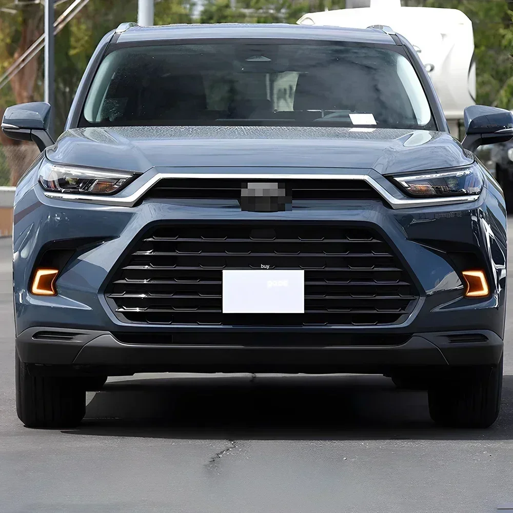 

Для Toyota Grand Highlander 2024-2025 автоматический передний бампер в сборе, обновленный автомобильный светодиодный дневной ходовой фонарь, аксессуары Plug and Play