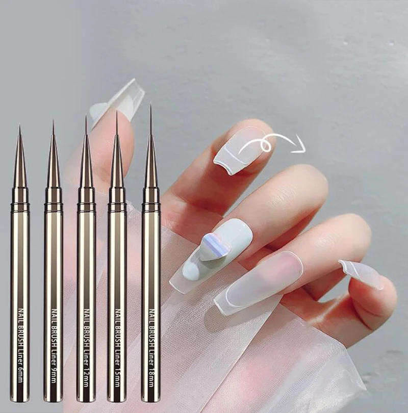 เริ่มต้นฝึกปากกาเล็บแปรงเล็บโลหะเล็บดอกไม้ปากกา DIY ความงามเล็บเครื่องมือศิลปะอุปกรณ์เสริมเล็บ Cure แปรงเครื่องมือ