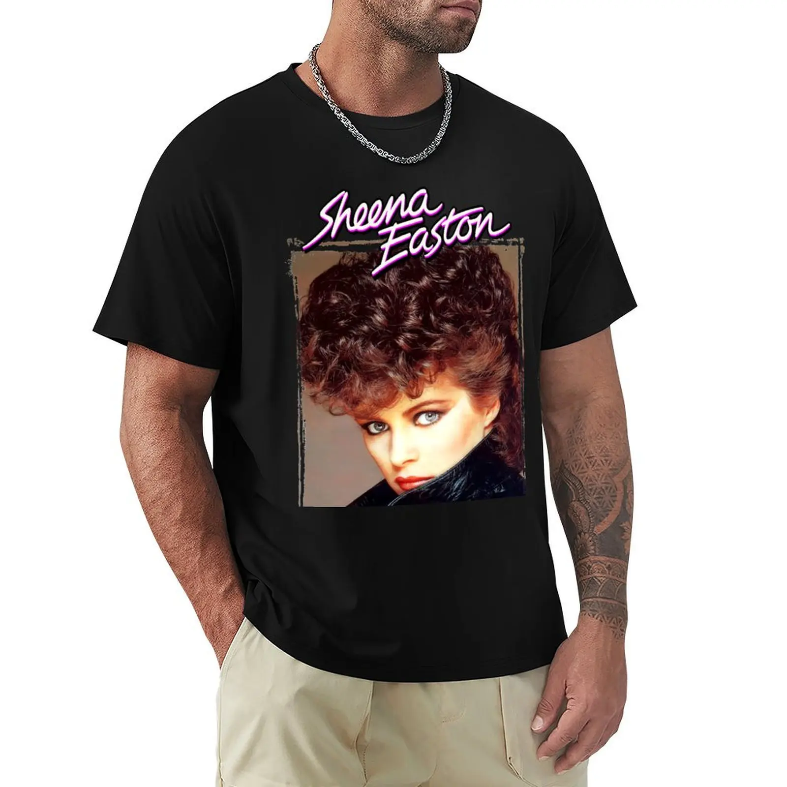 Camiseta Sheena Easton, camiseta informal holgada de manga corta para hombre