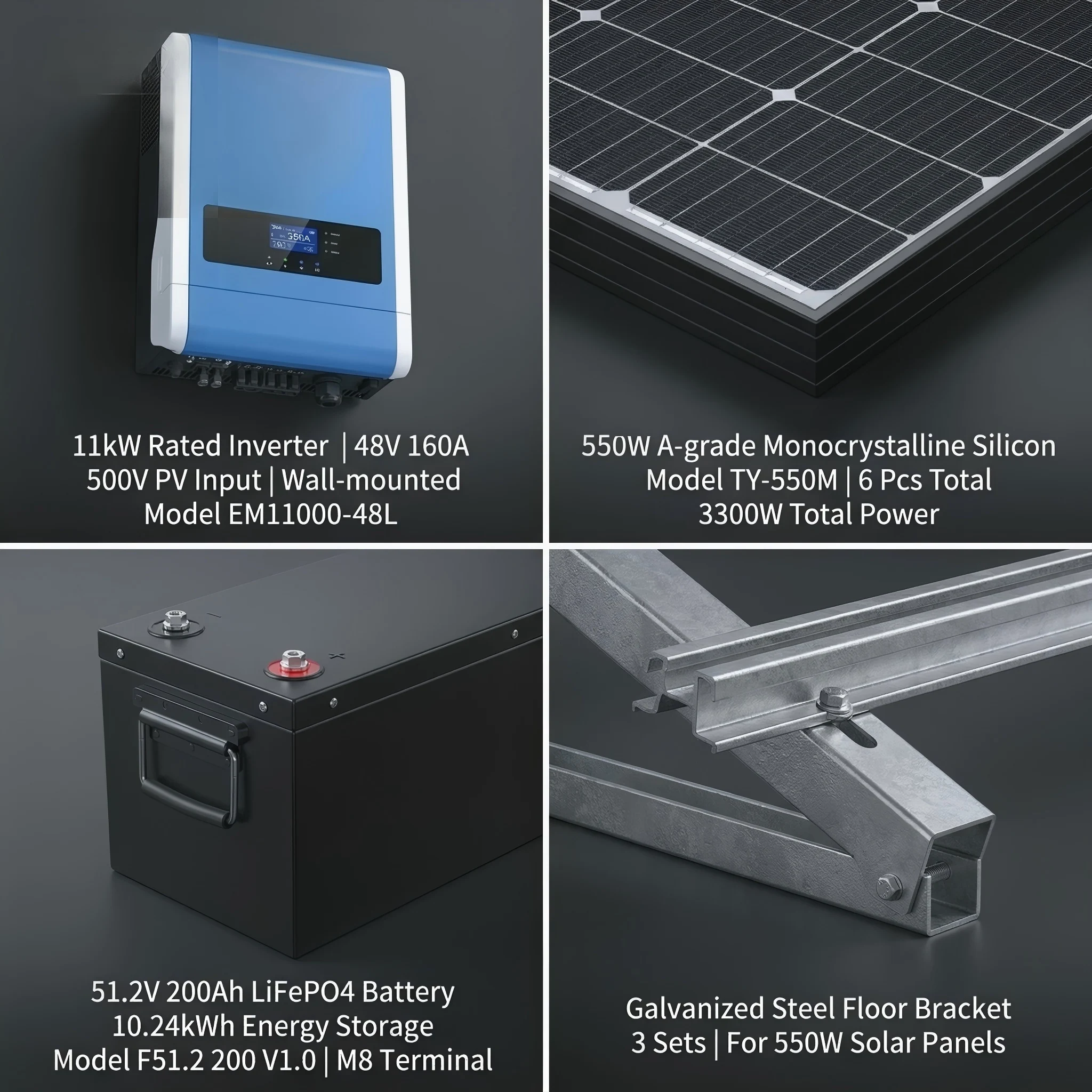 Sistema Solare All-in-One da 1 - Home Backup Battery 10Kwh Lifepo4 recensione e prezzo